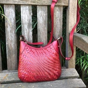 Cole Haan red leather crossbody bag